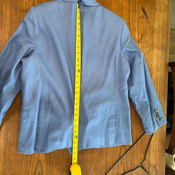 NWT Banana Republic Factory Malibu Blue Double-Breasted Blazer - Picture 4 of 7